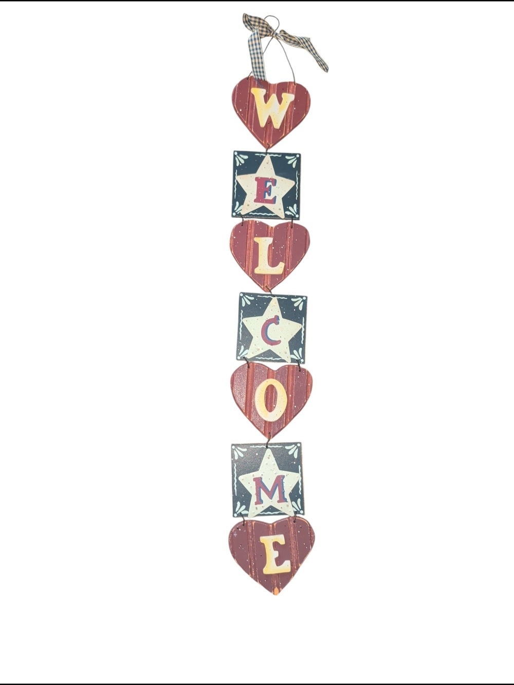 Rustic Red "WELCOME" Hanging Wall Decor - Picture 1 of 1
